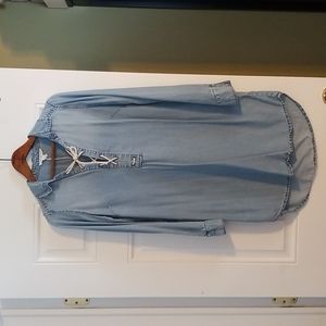 Super soft thin denim dress beach boho